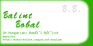 balint bobal business card